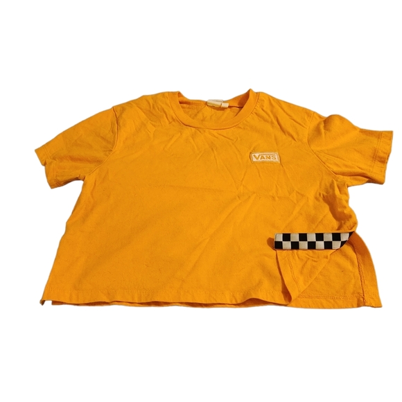 Vans Tops - Gold Vans Crop Tee